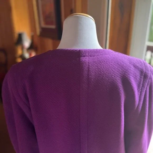 KRIZIA Vintage Purple Jacket Coat - IT42 - US 6 - Picture 6 of 11